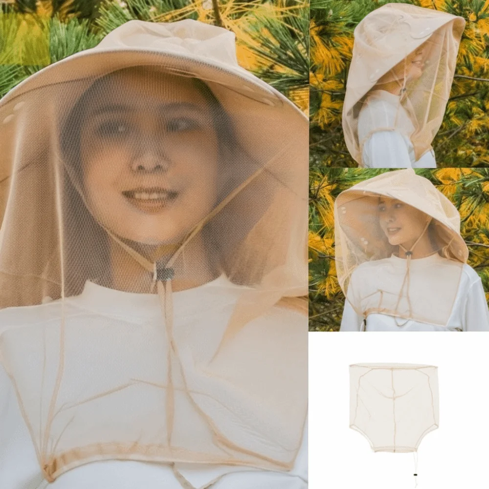 Outdoor Mask Anti Mosquito Fishing Cap Insect Bee Net Hat Mosquito Net Mesh Cover Fishing Hat Insect Mesh Veil Anti Bee Hat
