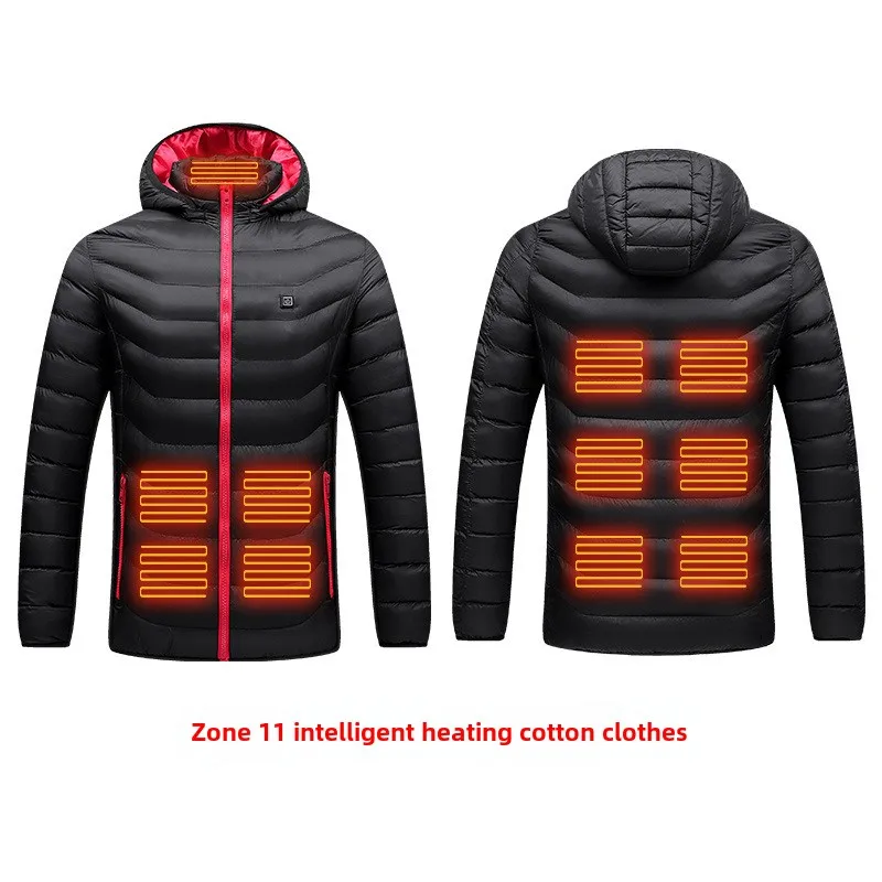 

Winter New Hooded Electric Heating Cotton-Padded Clothes Intelligent Double Control Zone 11