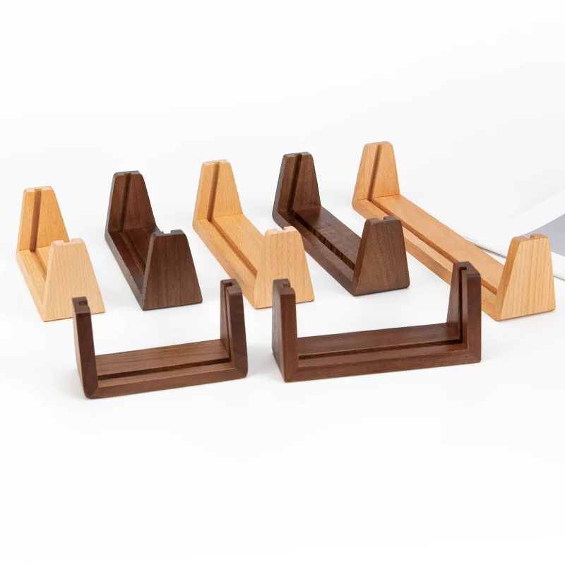 4 Inches-10 Inches Solid Wood Calendar Stand Base Holder U Shape Tabletop Photo Frame Rack Desk Sign Display Minimalist Wooden