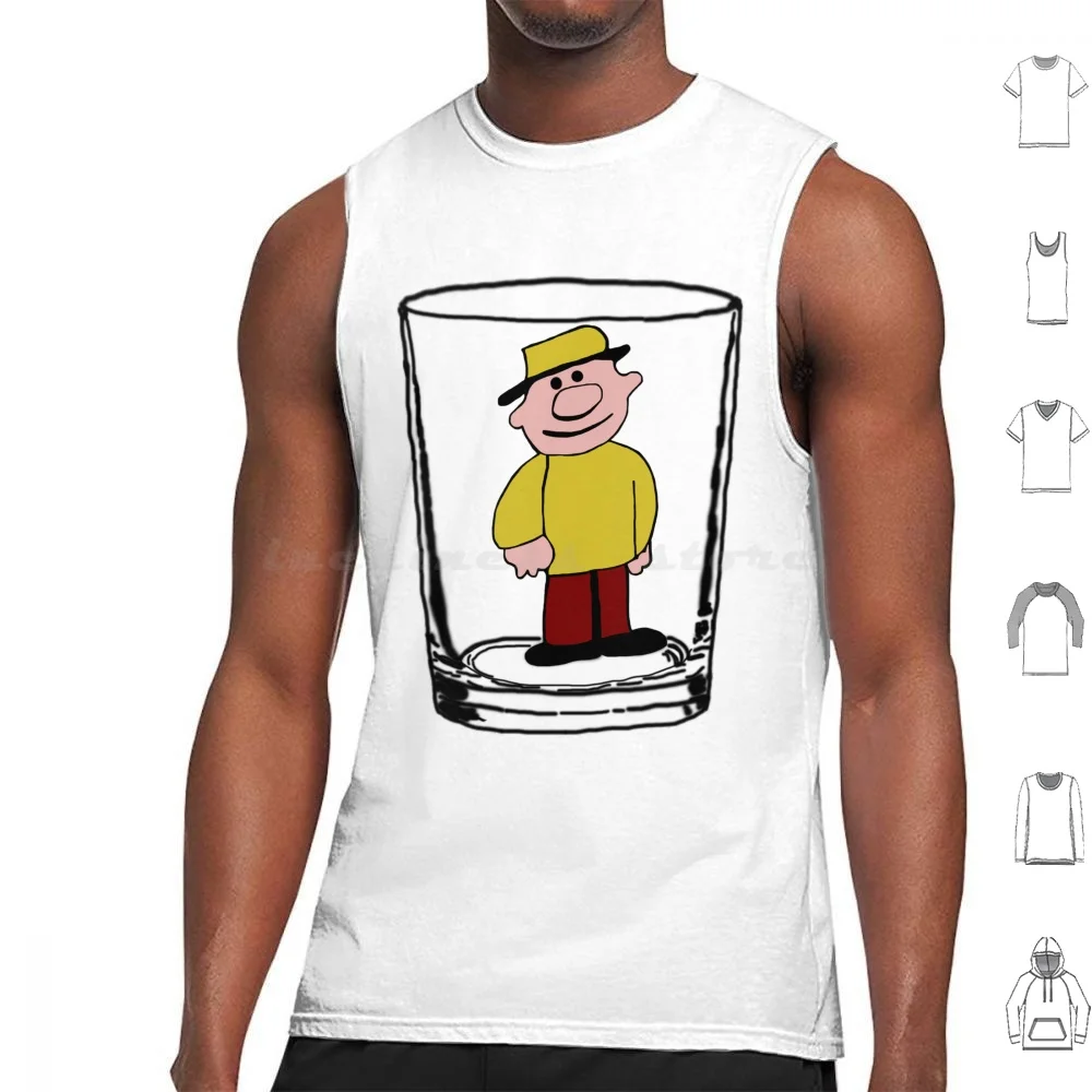 Teeny Little Super Guy Tank Tops Print Cotton Teeny Little Super Guy Teenylittlesuperguy Man On A Glass Seseame Street