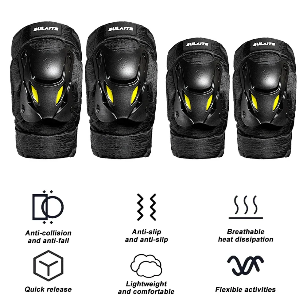 AXXTXXA 1Pair Motorcycle Electric Bike Knee Elbow Guards Pads Protector Dirt Bike Body for Motocross Racing Mountain Biking