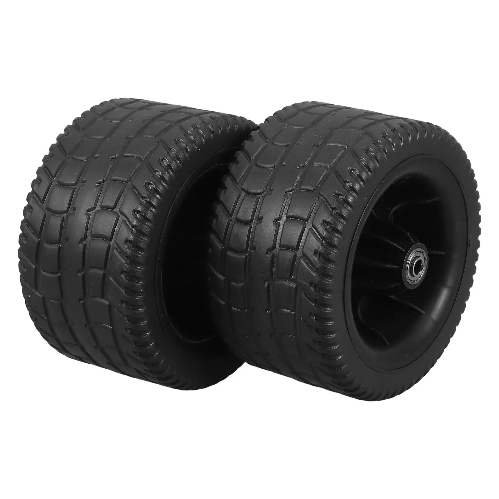 2Pcs Rubber Wheels for Air Compressor Heavy Duty Replacement Casters 6.6inch Camping Cart Utility Stroller Wagon Travel Case