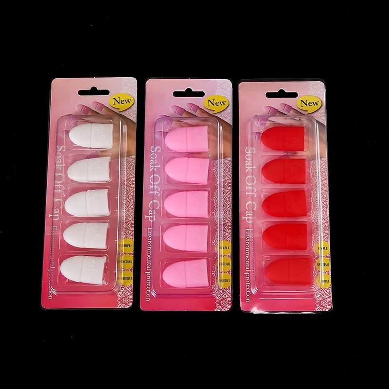 Mohamedル Maga 5 stks/set Herbruikbare UV Gel Polish Remover Wraps Siliconen Soak Off Cap Clip Manicure Reiniging Manicure Kunstgereedschap Singapore 1890 1890 1890