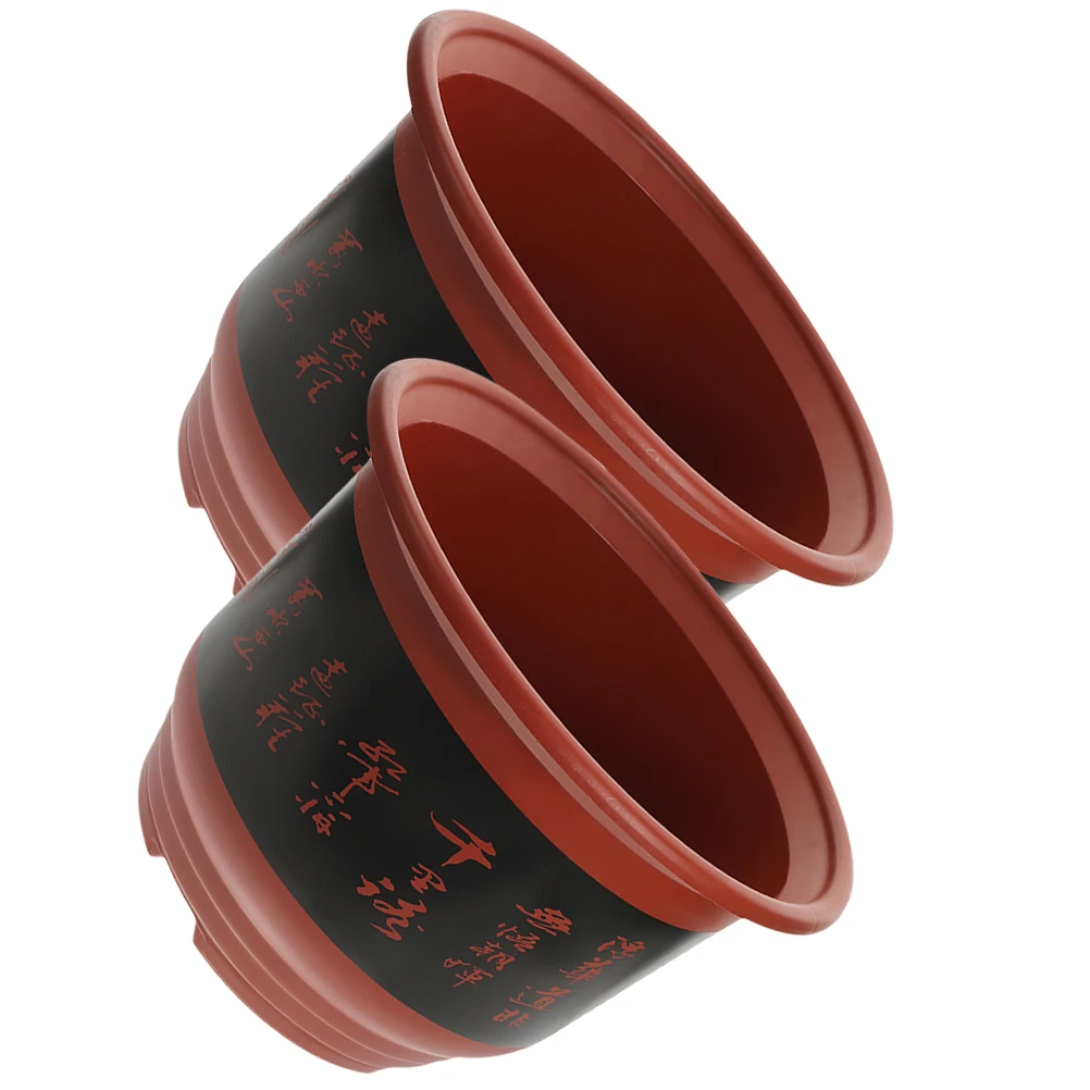 

2pcs Orchid Flowerpot Plastic Planting Pot 29 5cm Diameter 20 5cm Height Red Brick Color Indoor Plants Household Planter Spring