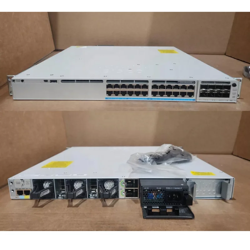 Original for Cisco Catalyst 9300X L3 24 Multigigabit Ports 2.5G PoE+ 4x10G Uplink Managed Switch C9300X-24HX-E with SNMP