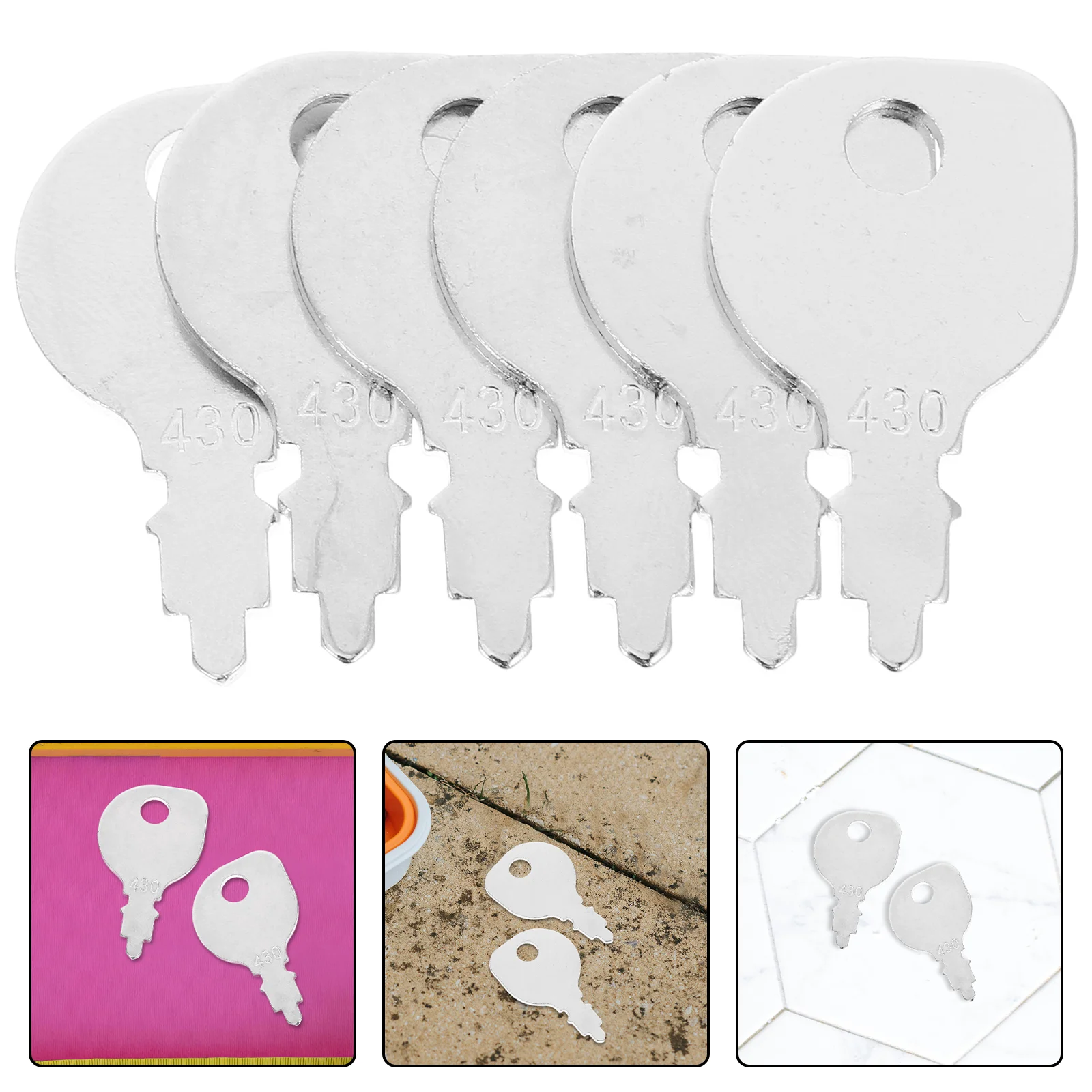 6 Pcs Tractor Spare Keys Craftsman Lawnmower Rake Handle Replacement Ignition Starter Heavy Machinery Tractors