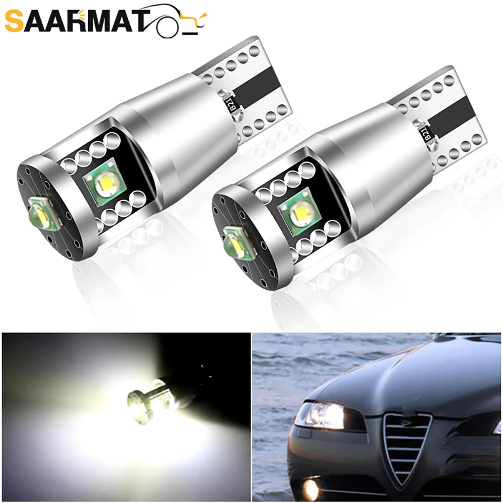 2Pcs LED Clearance Light T10 W5W 168 194 2825 Lamp for Alfa Romeo 145 146 147 GTV 159 Spider Brera