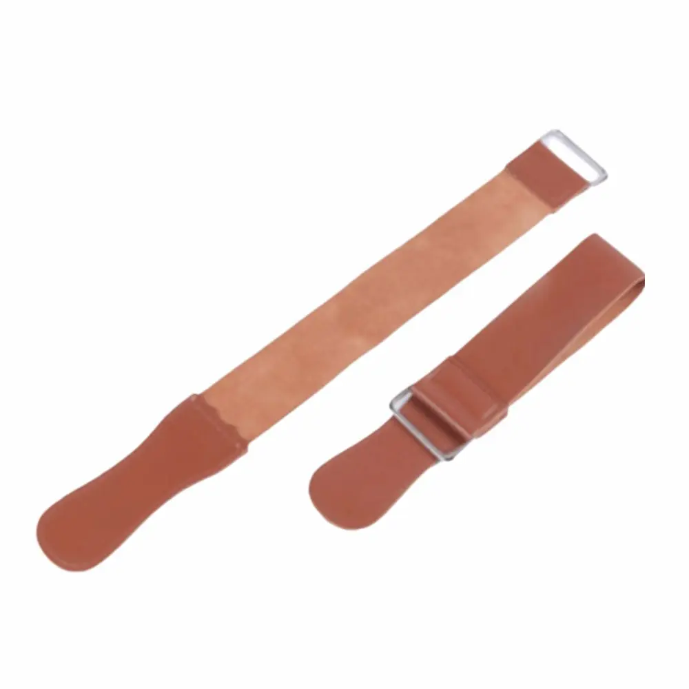 Leather Leather Razor Strop Brown Manual Using Shaving Sharpening Strap Double-Sided Easy to Use Straight Razor Strop