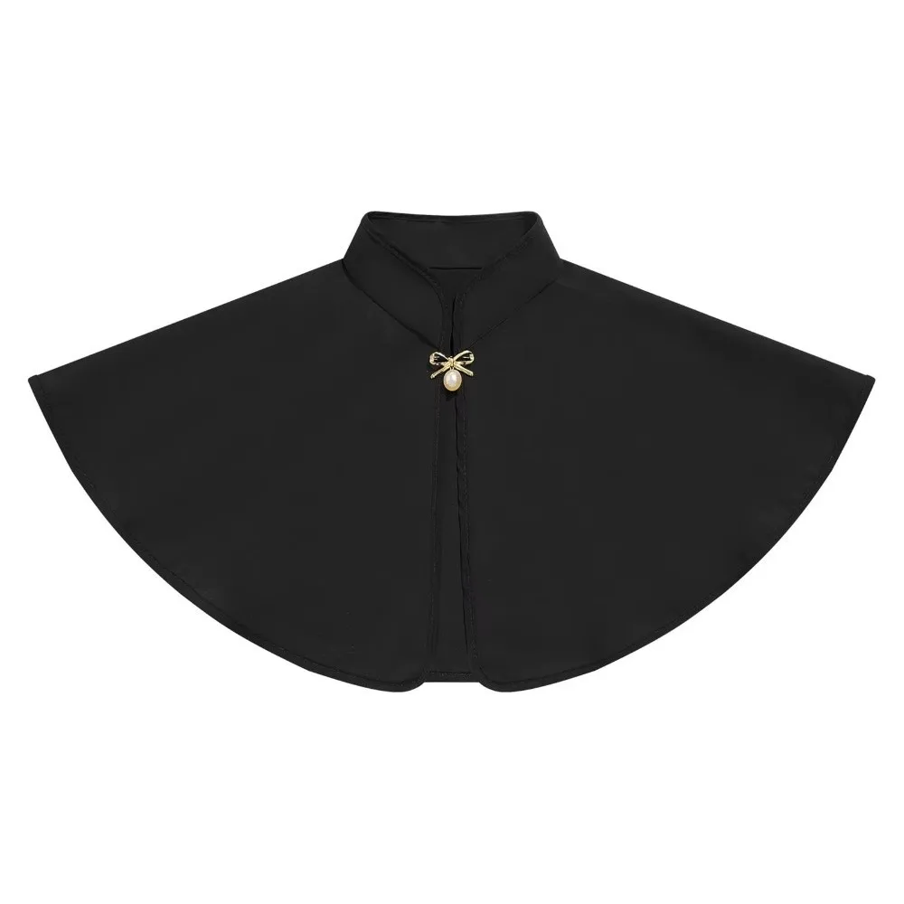 Versatile Elegant Children's Dress Shawl Bowknot Brooch Girl's cloak Solid Color Open Front Shrug for Girls