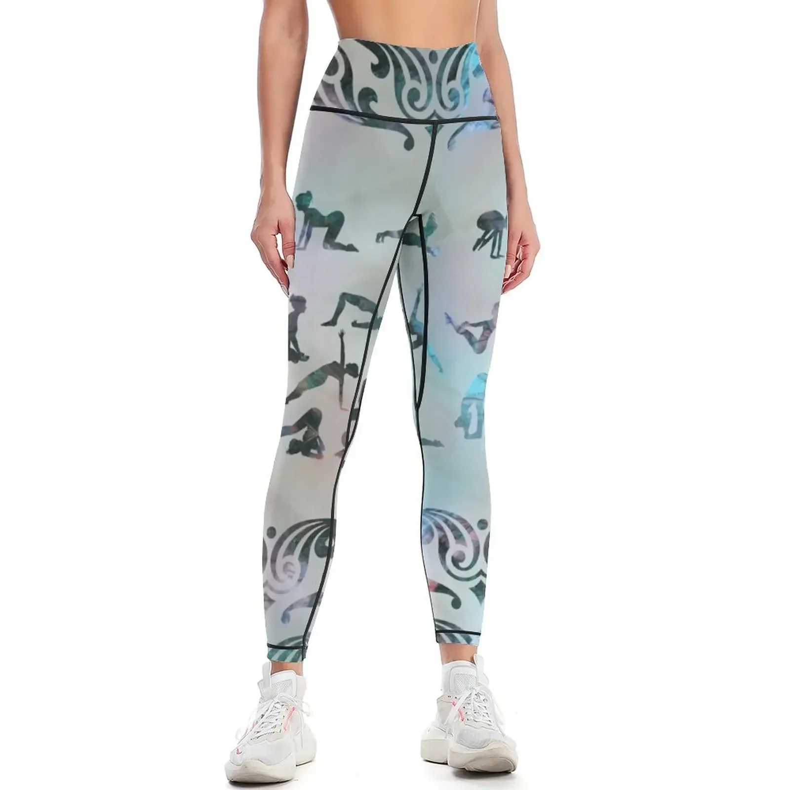 

Labradorite Yoga Asanason mother of pearl Leggings fitness set gym Women's gym Sports pants woman Womens Leggings