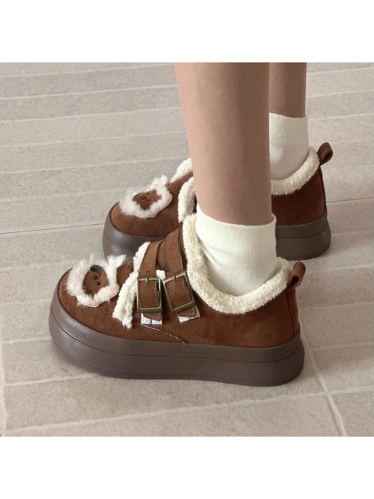 

Sweet Board Shoes Women's Warm 2025 Winter New Versatile Niche Cotton Shoes Student White Shoes