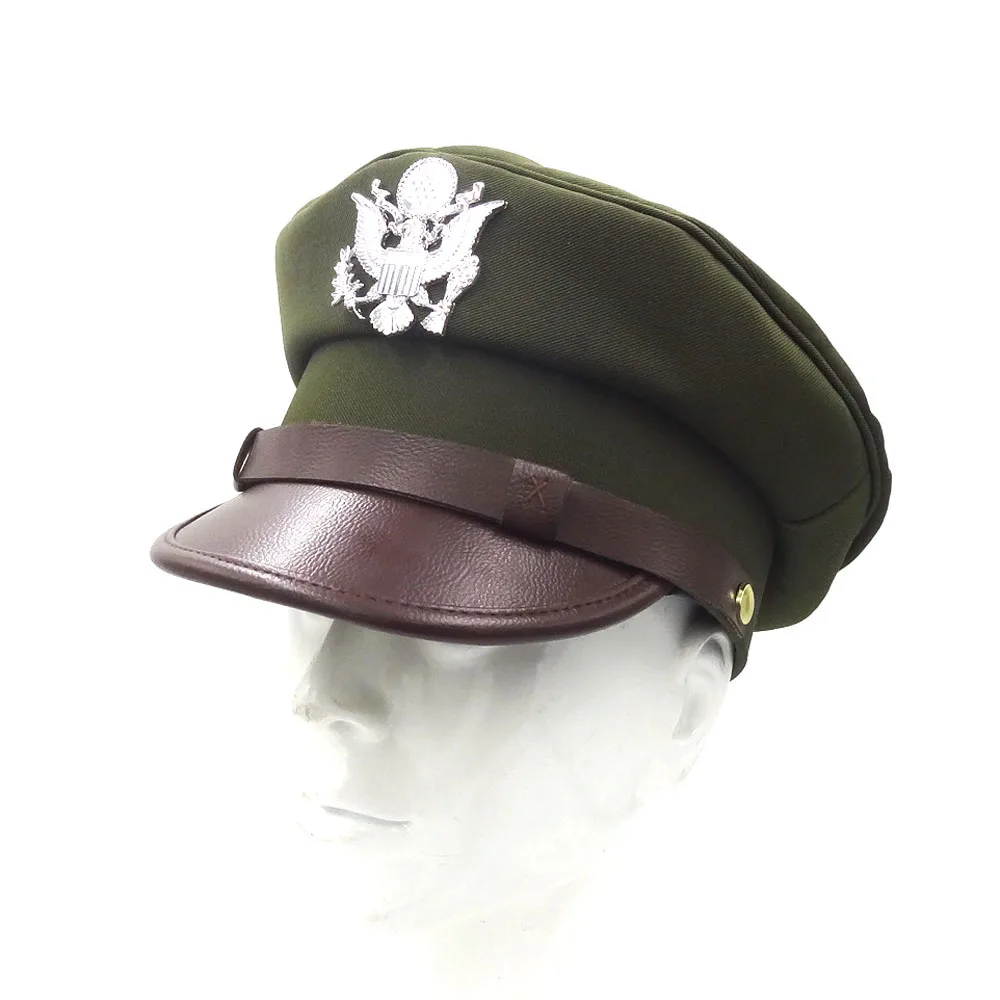 ОФИЦЕР АРМИИ США времен Второй мировой войны, ШИРОКОЙ БРЮД, СЕРЕБРЯНЫЙ ОРЛ, ЗНАЧОК, Кепка, СОЛДАТ Второй мировой войны, ВОЕННЫЕ РЕКОНСТРУКЦИИ ВОЙНЫ