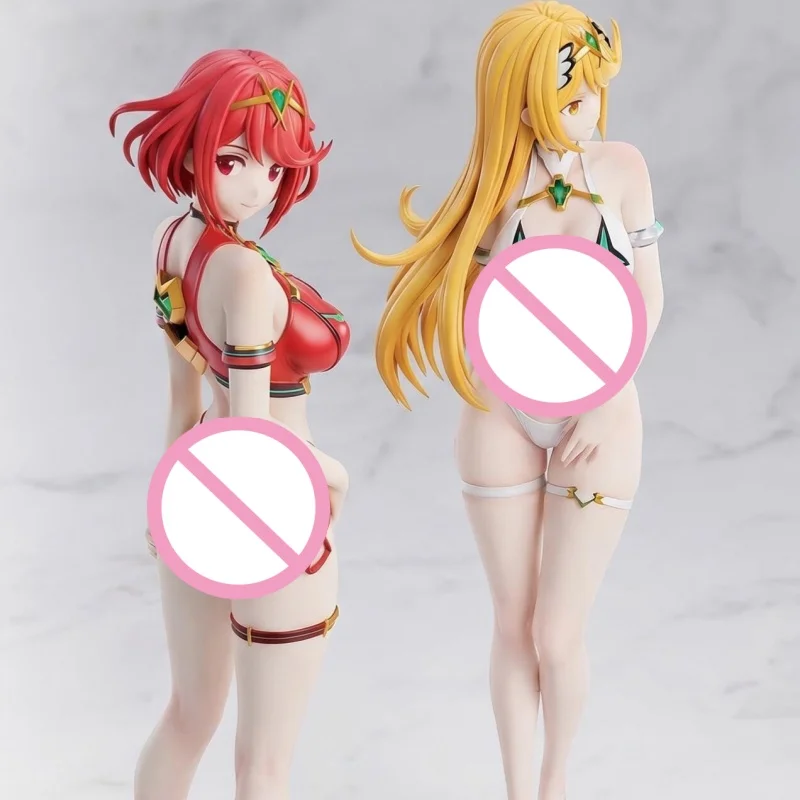 Xenoblade Chronicles Pyra Mythra Swimsuit Pvc Figurine Collectible Model Ornament Hobby Gift Anime Peripheral Collectors