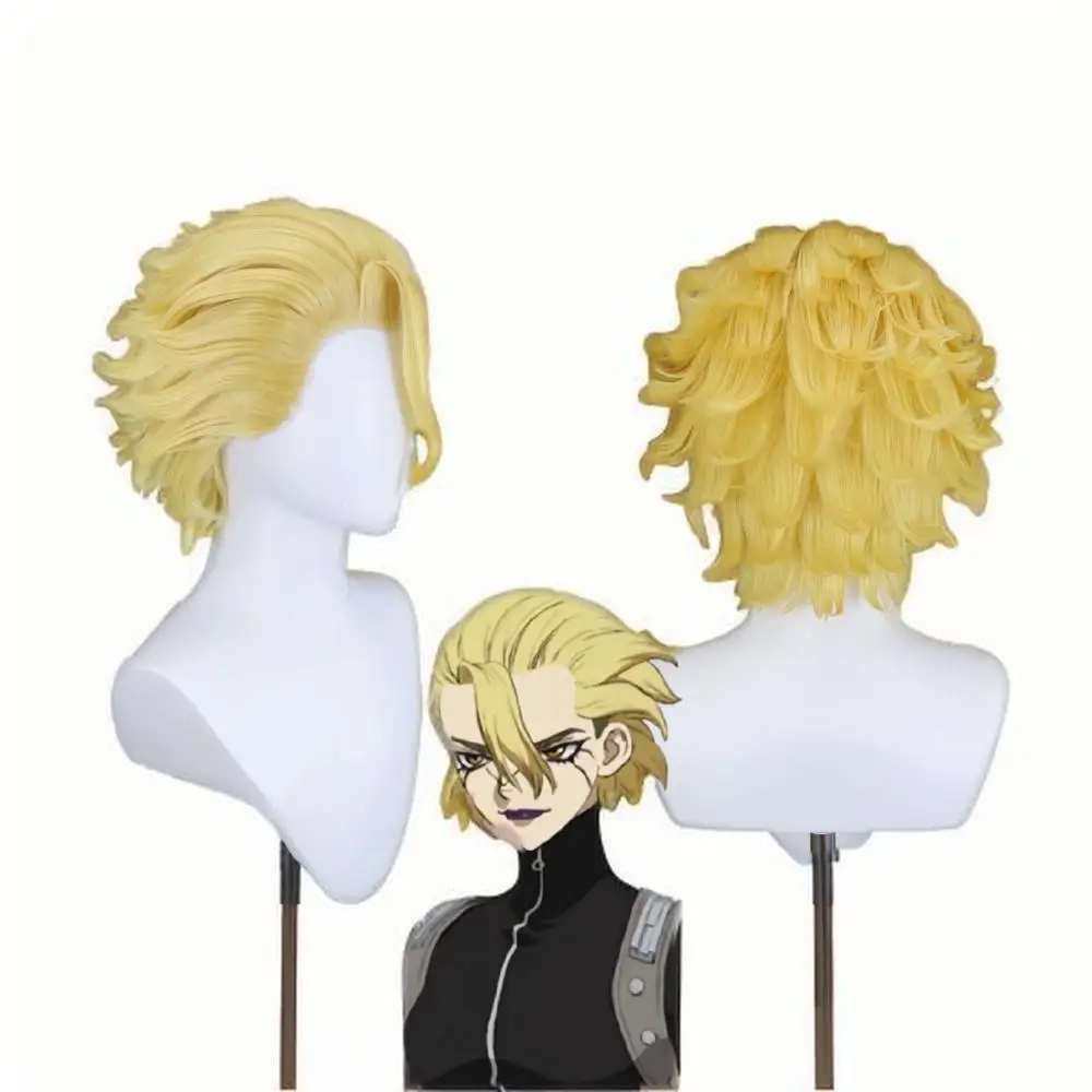 Dr. Stone Season 4 Stanley Snyder Cosplay Wig Custom Styled Anime Synthetic Wig