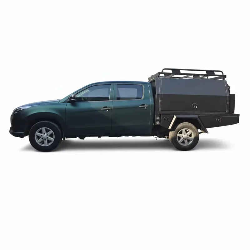 4x4 Pickup Camper Ute Tray Canopy With Roof Rack Spare Wheel Mount