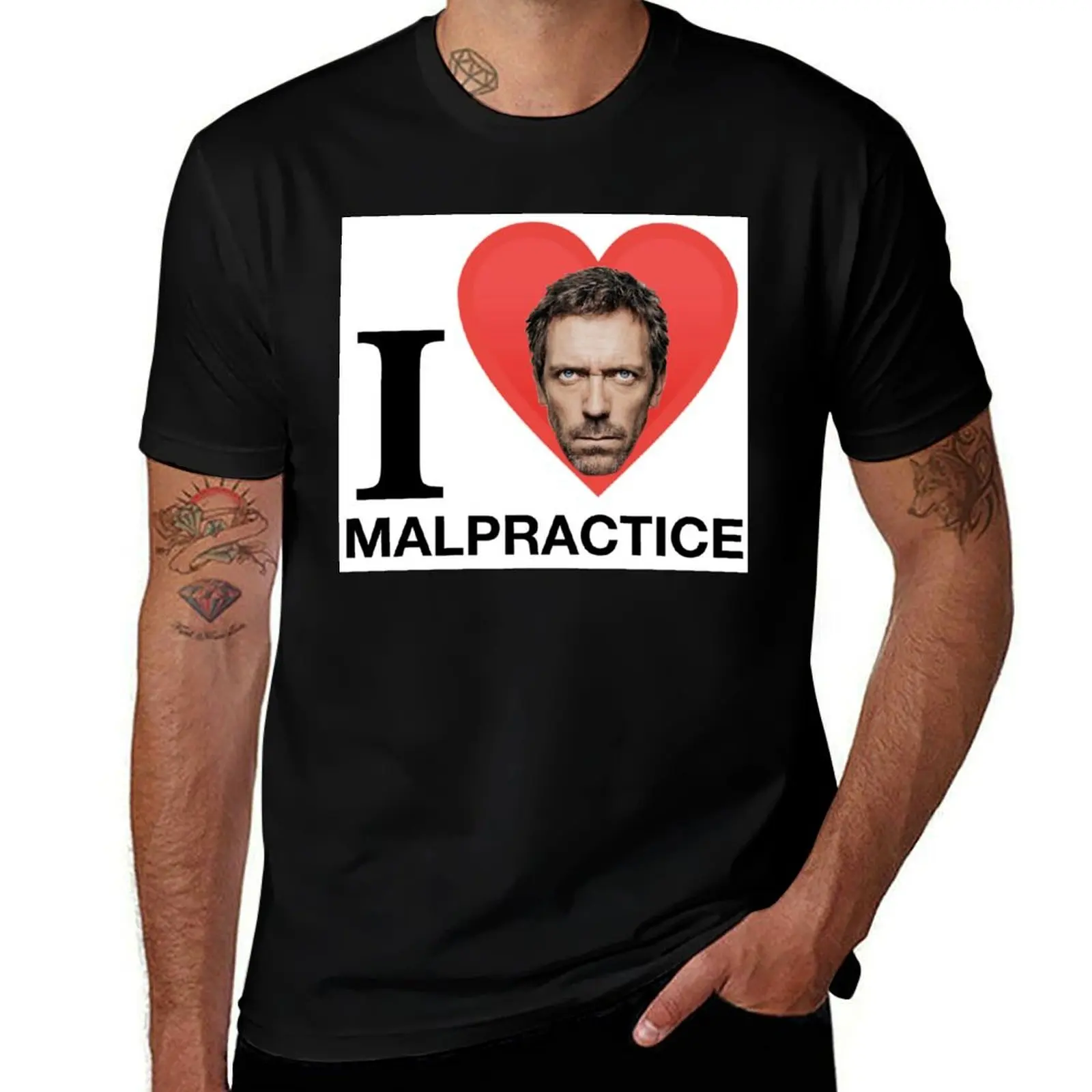 

House MD malpractice enthusiast merch T-Shirt Basic Crew Neck Short Sleeve Top