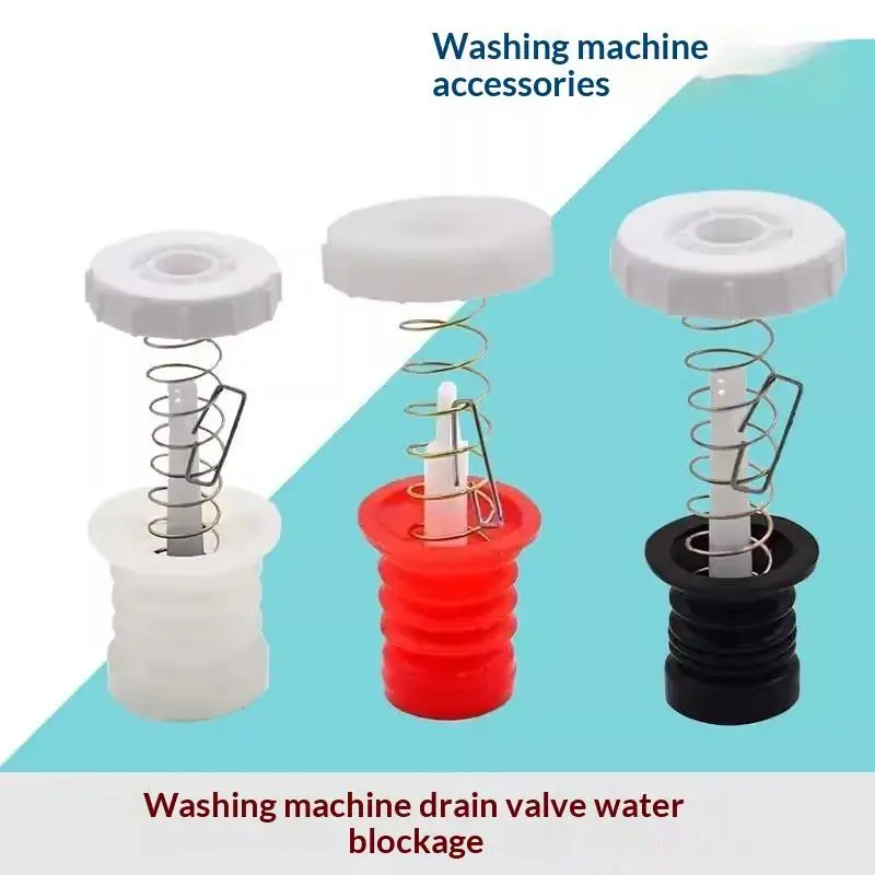 1 Set Washing Machine Drain Valve Rubber Packing With Spring And Pull Rod For Washer Repair ReplacementBH-ELEVEN