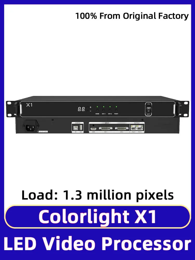 Colorlight X1 Videoprocessor Indoor RBG Full Color Module LED Display Controller USB-poort Ondersteunt HDMI DVI-ingang