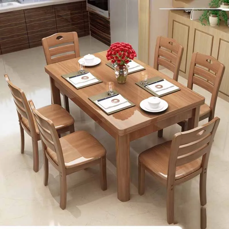 

Wooden Kitchen Dining Table Rectangular Unique Modern Restaurant Tables Living Room Space Saving Mesas De Jantar Home Furniture