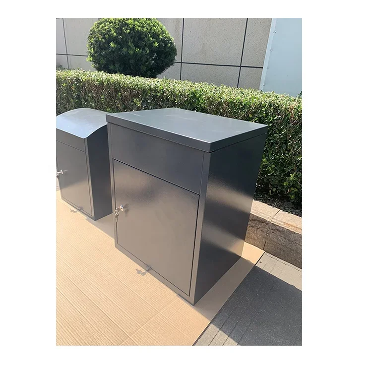 Large Metal Outdoor Apartment Waterproof Free Standing Package Box Parcel Mail Boxes Letterbox Parcel Drop Mailbox