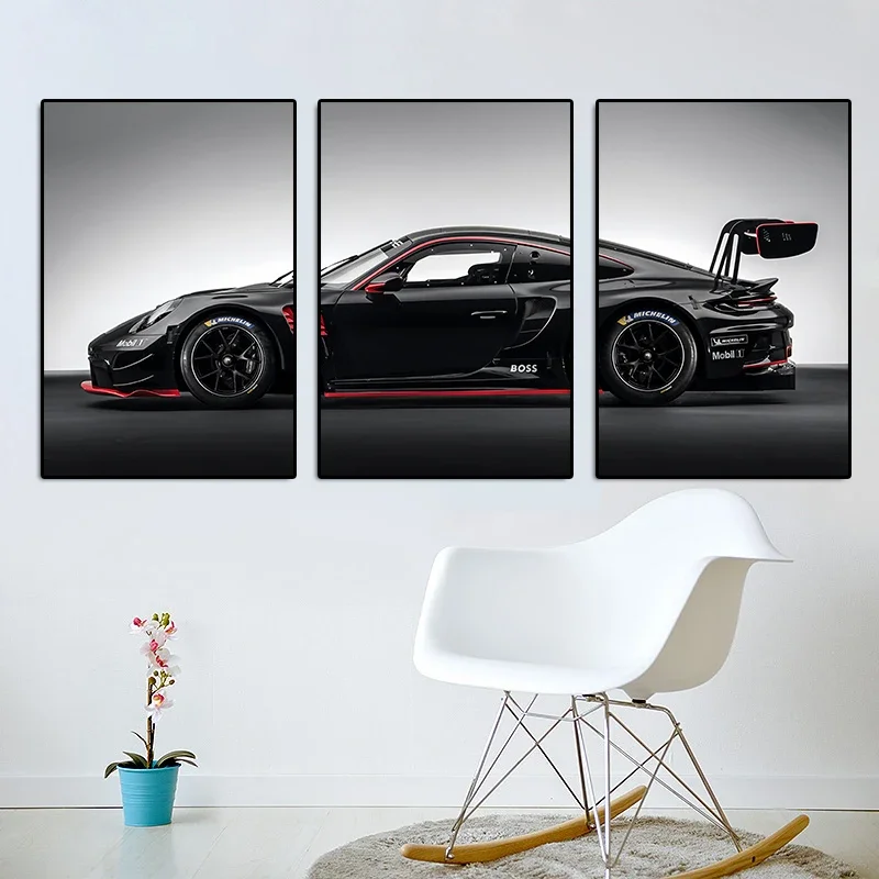 3Pcs Classic Industrial Style Car Series Poster Supercars Canvas Painting Wall Picture Living Room Home Decor Birthday Gift