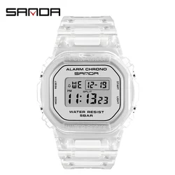 SANDA-reloj deportivo Digital para hombre y mujer, cronógrafo electrónico militar, resistente al agua, de cuarzo, analógico, Retro, a la moda, 2009