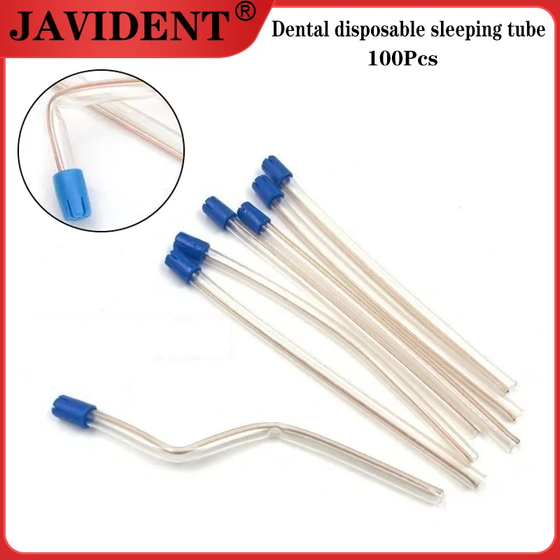 

100Pcs Dental Oral Materials Salivary Suction Tube Disposable Salivary Suction Tube Oral Disposable Suction Tube