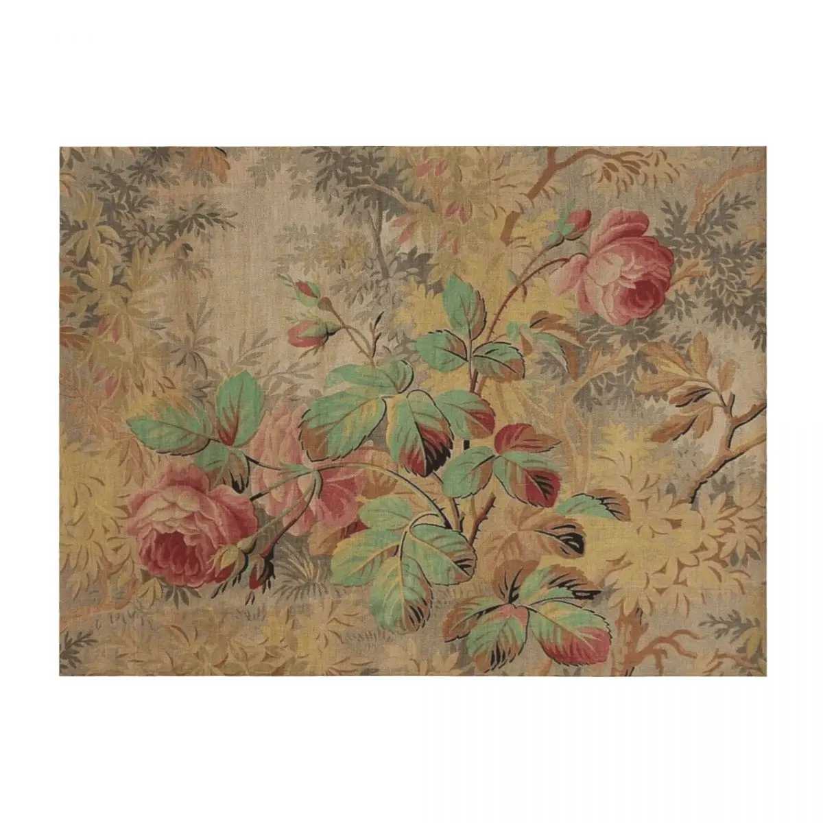 

Antique Rose Floral Throw Blanket bed plaid Decorative Throw blankets and throws Soft Plaid Blankets