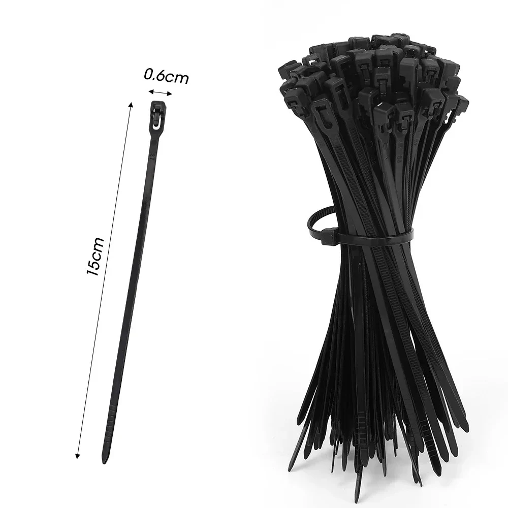 100/1000 pz Rilasciabile Nuovo Fascette In Nylon Riutilizzabili Regolabili autobloccanti Allentato Slipknot Zip Tie Organizer Raccoglitore Cinghie di Bloccaggio