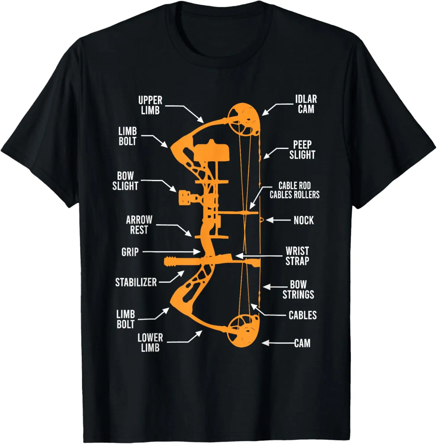 Anatomy of Archery Bow Hunting - Bowhunting T-Shirt Print Original Design Gifts T Shirts Unisex Summer Streetwear Tops Camiseta