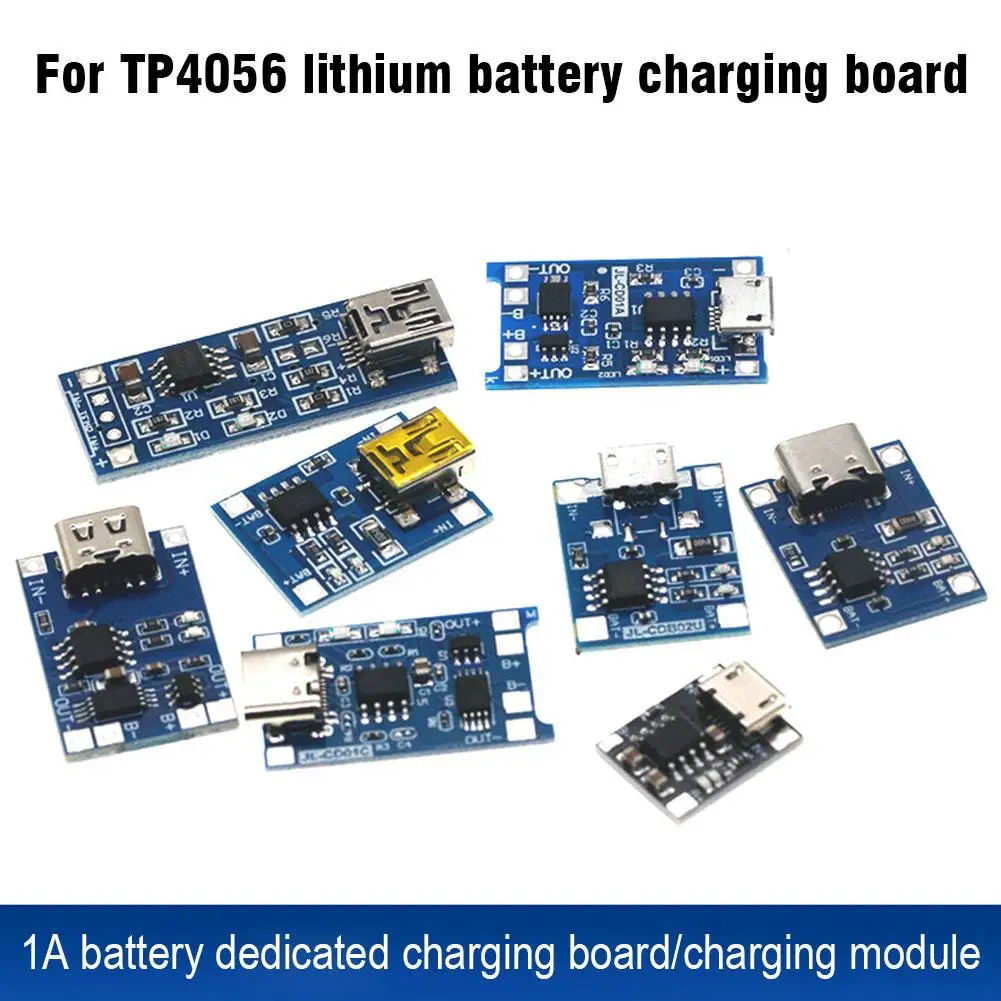 TP4056 Lithium Battery Charging Module 1A Lithium Battery With Integrated Overcurrent Protection, Micro/Mini Interface