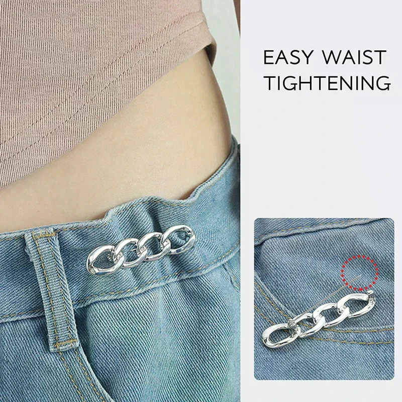 Women's Clothes Brooch Smooth Chain Brooches For Women Lapel Pin Tightening Waist Pin Waist Buckle DIY Clothing Accessories