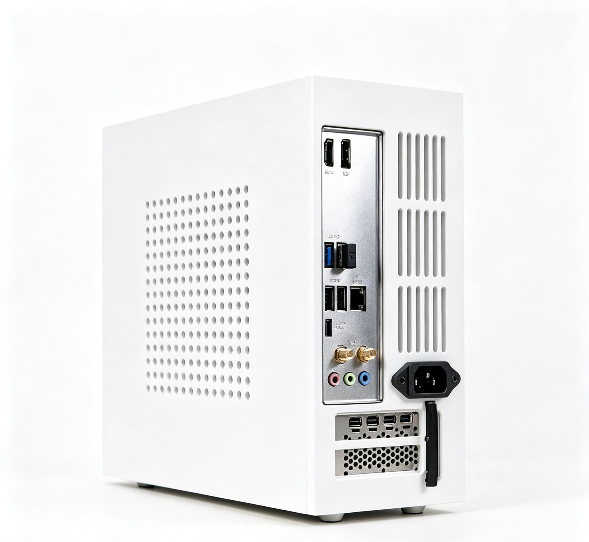 All Aluminum CNC ITX PC Case, Compact SFF Small 1U Chassis, Support Flex PSU, Half Height GPU, Dual PCIe Slot 3 Colors Optional