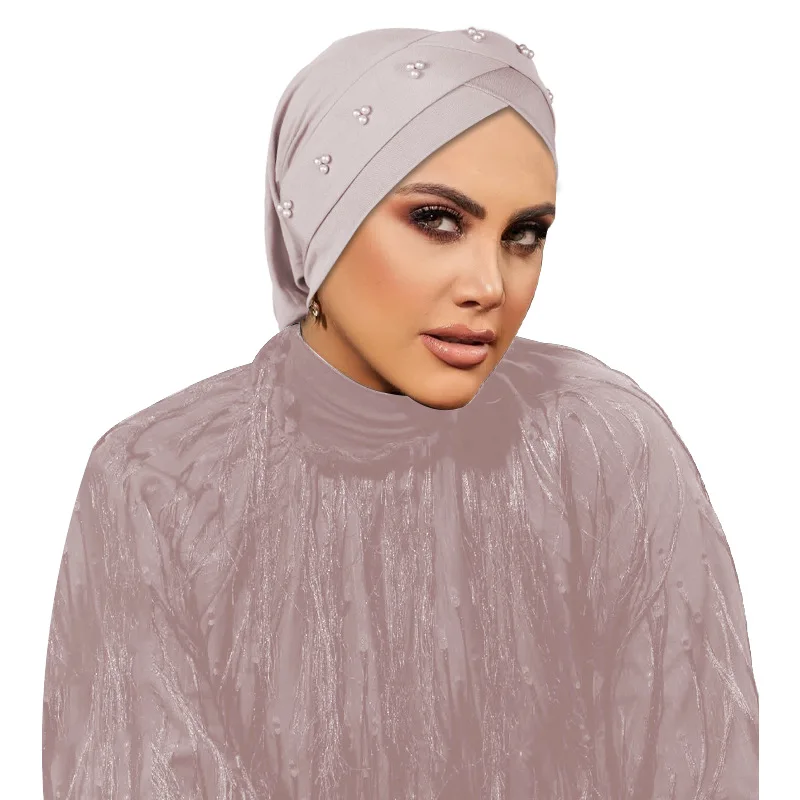 

Тюрбан с бусинами, индийский платок, шляпа, шапка с крестом на лбу, капот, мусульманский хиджаб, головной убор, женская химиотерапевтическая шапка от выпадения волос, тюрбан Mujer