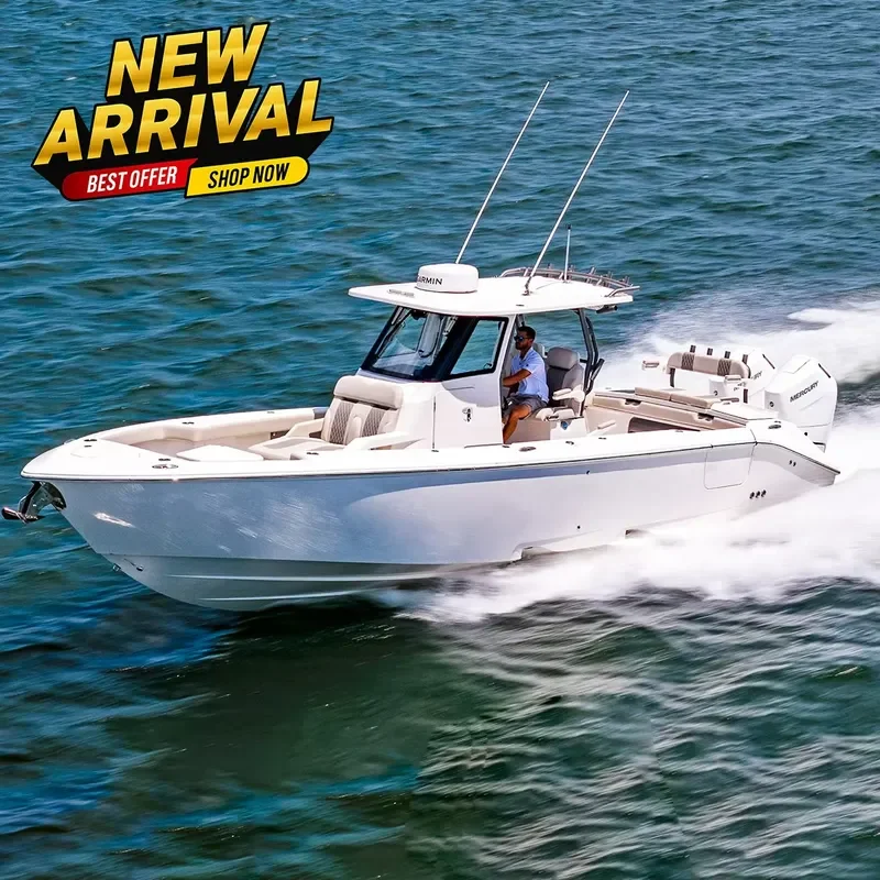 Kinocean Aluminum Center Console Fishing Boat Sport Yacht Boat for 6-8 People with Dual Outboard Motor for Sale