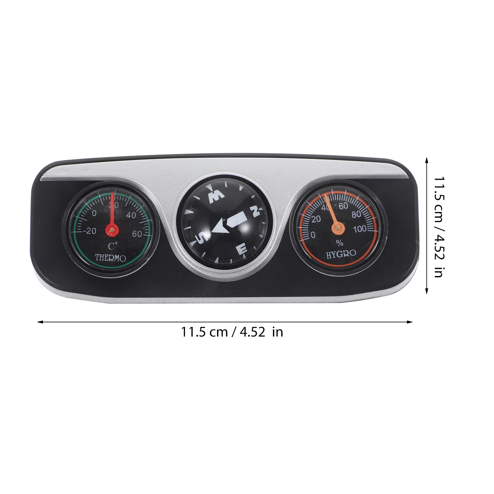 

Car Guide Ball Thermometer Hygrometer Compass Decoration Dashboard Vehicle Abs Small Car Compass Multifunctional Temperature