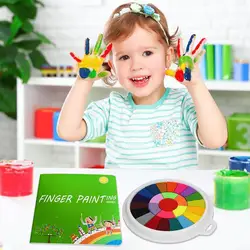 Washable Finger Paint Set Kids Painting ink pad And Book Coloring Graffiti Doodle Montessori Educational Toy for Child Drawing