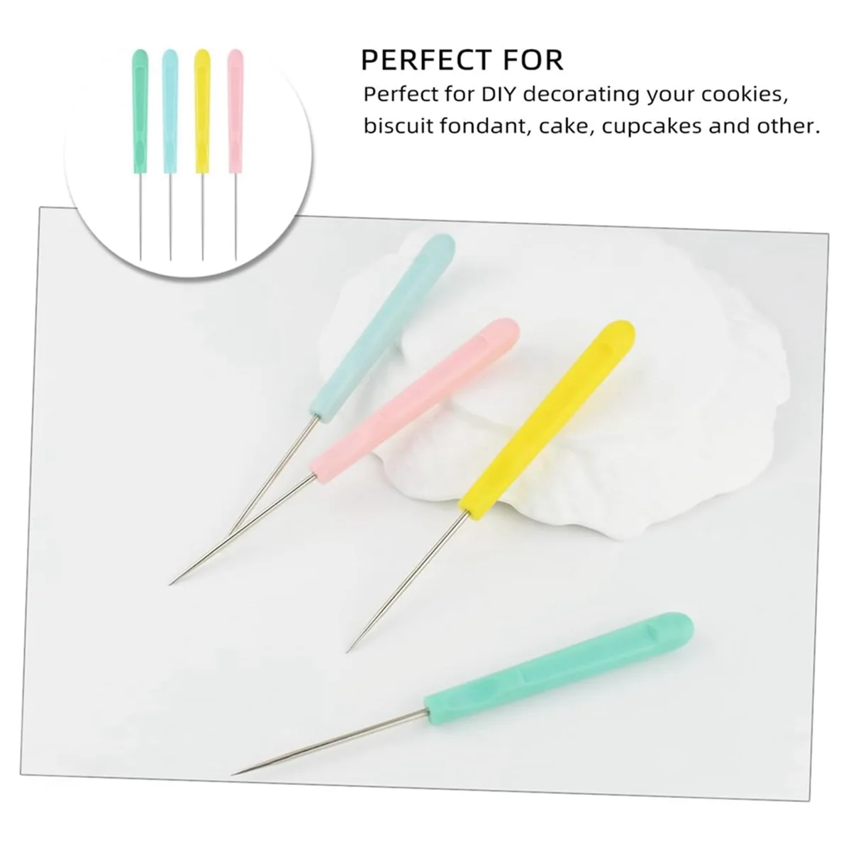 Trending Now Cookie Decorating Scribe Supplies Icing Scribe Tool for Cake Diy Craft Leather Awl Tool Sewing (12 Pcs)