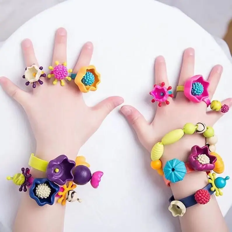 装飾ビーズ子供女の子プリンセスジュエリー作成キットクリエイティブネックレスブレスレットリング DIY 理想的なクリスマス誕生日ギフト