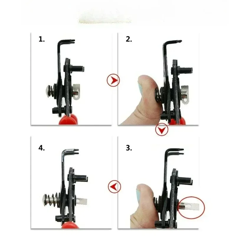 4-in-1 für vier Ringe, Zangenkopf, Klemme, Federwelle, Demontagewerkzeug, multifunktionale Sicherungsringzange, Kombinationsfeder