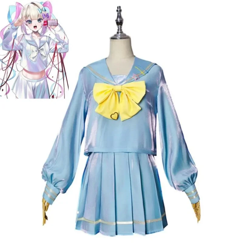 Game Rain OMG Kawaii Angel Ame KAngel NEEDY GIRL OVERDOSE Cosplay Costume Wig Anime School JK Sailor Uniform Hallowen Suit