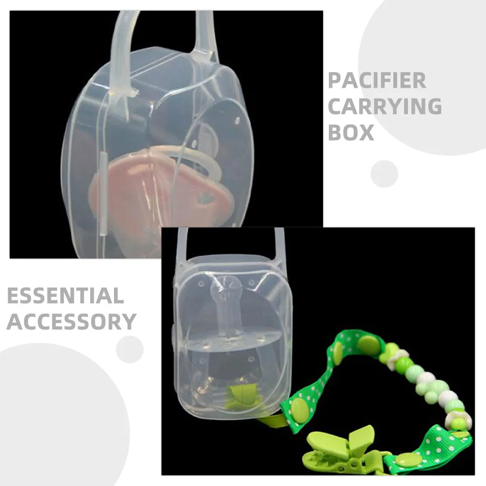 12Pcs Pacifier Box Portable Clear Baby Storage Case Travel Pacifier Holder Reusable Plastic Infant Organizer Soother Case