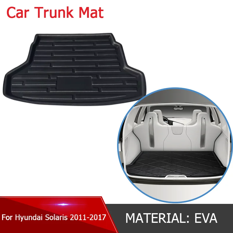 

Car Rear Trunk Mat Waterproof Protective Liner Trunk Tray Floor Mat Accessories for Hyundai Solaris Accent Verna i25 2011~2017