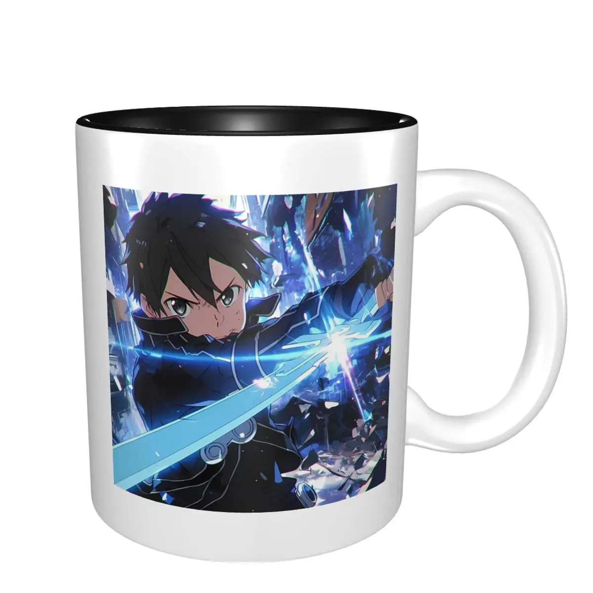 Kirito Sword Art Online Anime Dual Wield VR Adventure Mug Ceramic Coffee Cups Tea Mugs Milk Cup Drinkware Gifts for Friends
