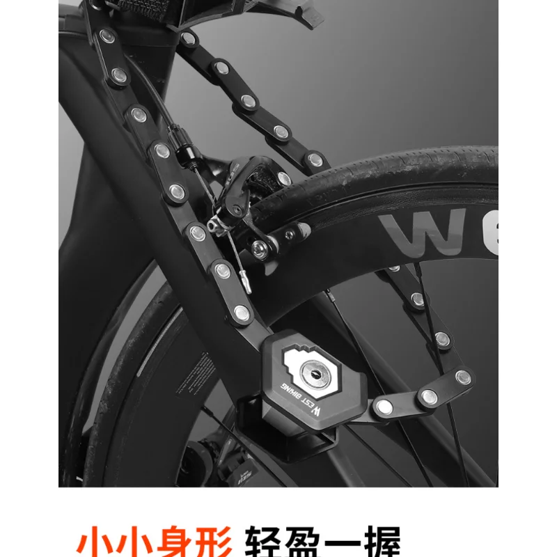 Bike Lock Anti-theft Key Lock Mountain Bike Electric Bike Chain Lock Motorcycle Battery Car Folding Lock Bicycle Gear