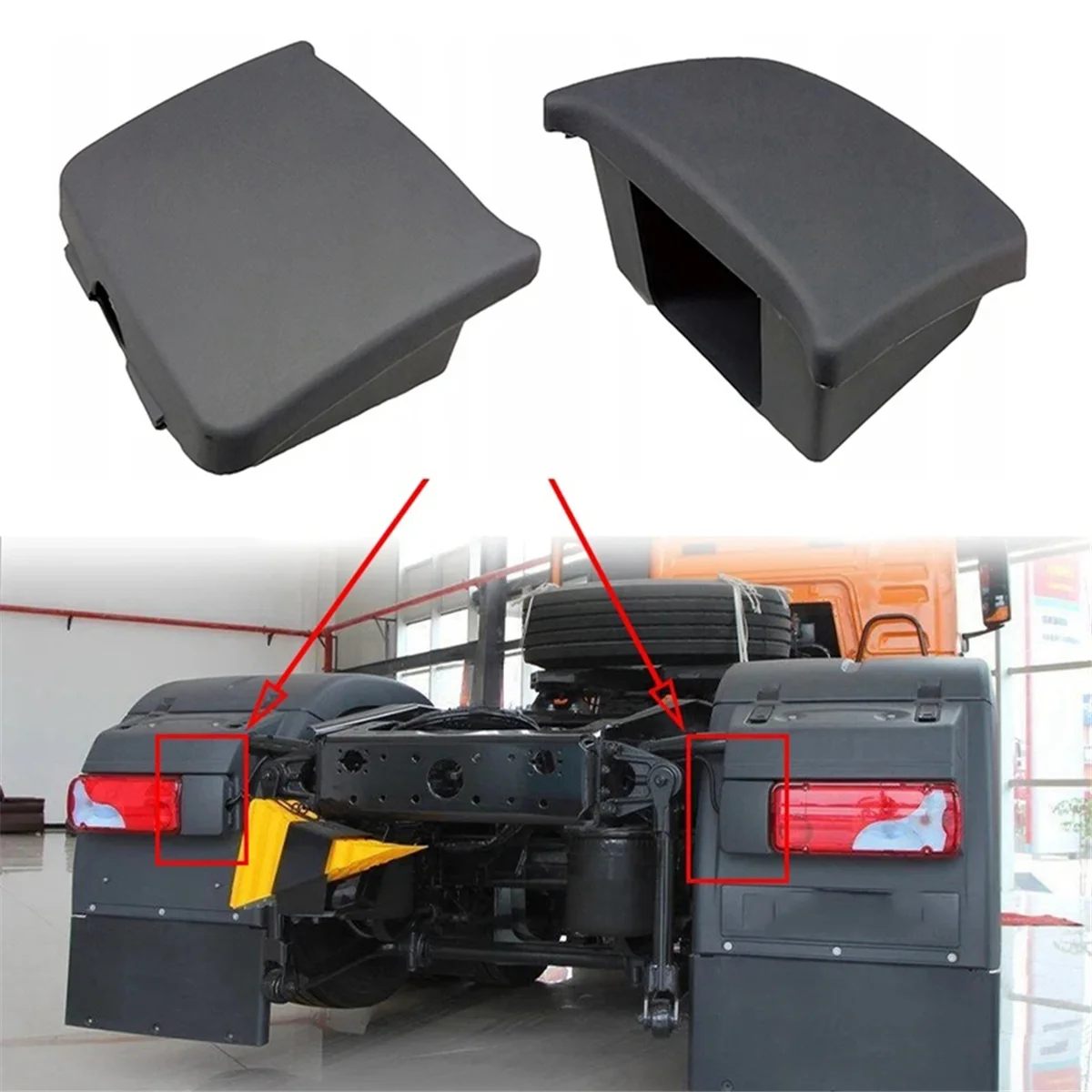 2 stuks voor Man Tga Tgs Tgx Auto Stop Lamp Cover Spatbord Licht Uitbreiding Behuizing Beugel 81664400189