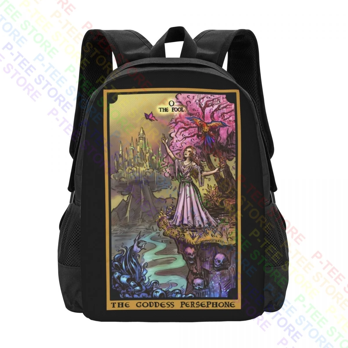 Greek Goddess Persephone The Fool Tarot CardBackpack Large Capacity Hot Storage Bag