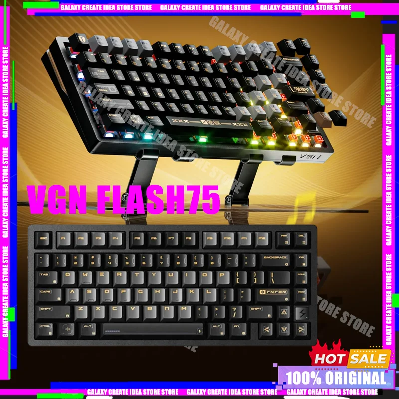 

VGN Flash75 Magnetic Keyboard Aluminum Shell Gasket Hot-Swap RGB RT0.8kHZ 001mm Rapid Custom Trigger Wired Gameing Keyboard Gift