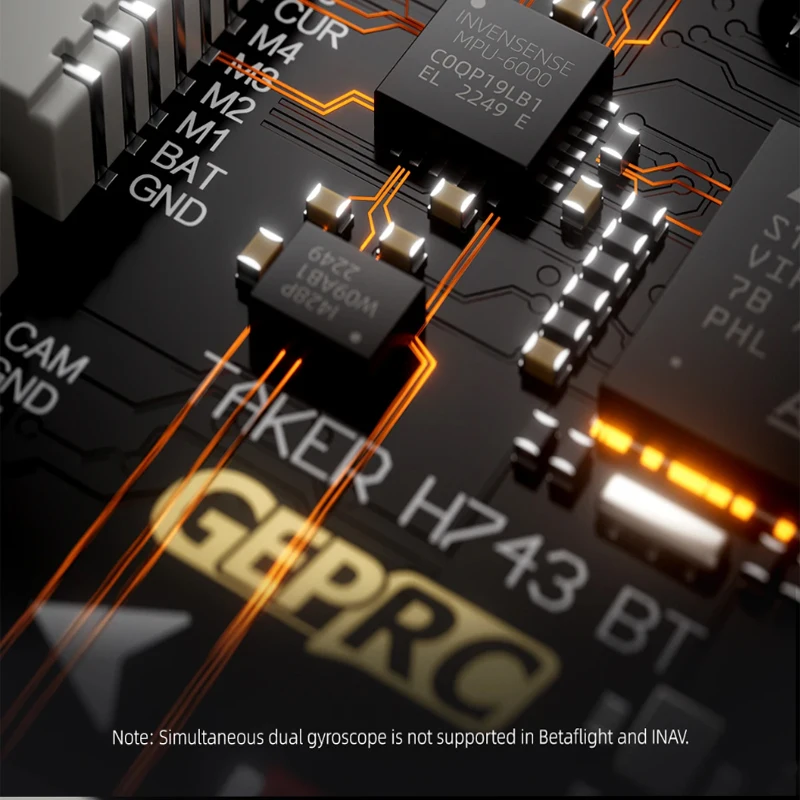 GEPRC TAKER H743 BT 32Bit Stack - H743 BT FC، H65_8S_32Bit 65A 4IN1 ESC، Dual Gyro، MOZ7 V2 #3