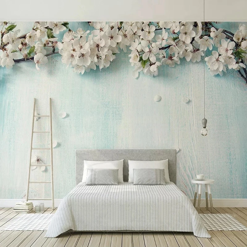 papel-de-parede-mural-personalizado-3d-azul-grao-de-madeira-flor-de-cerejeira-quarto-romantico-sala-de-estar-fundo-de-tv-restaurante-flores